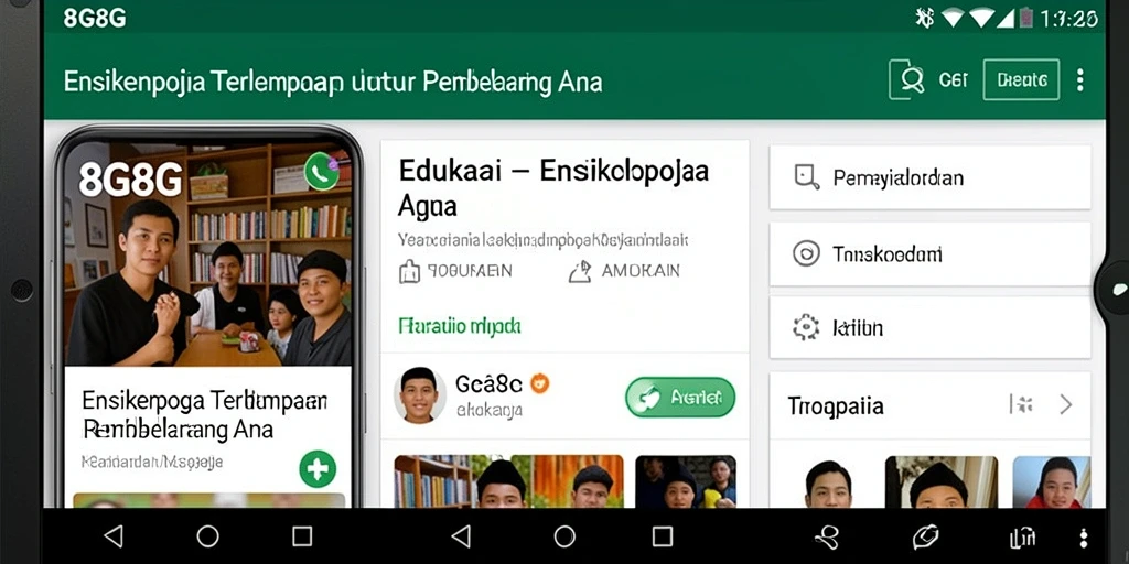 Antarmuka aplikasi 8G8G yang sederhana dan informatif.