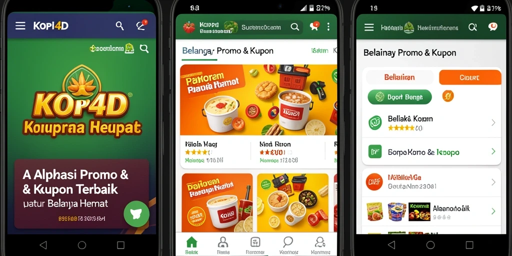 Tampilan utama KOPI4D menampilkan berbagai penawaran menarik.