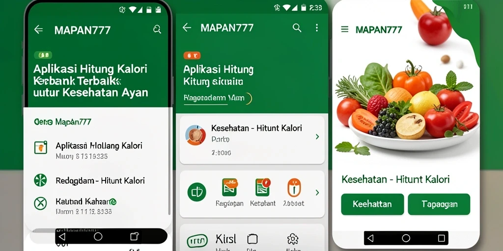 Tampilan antarmuka sederhana untuk menghitung kalori dengan mudah.