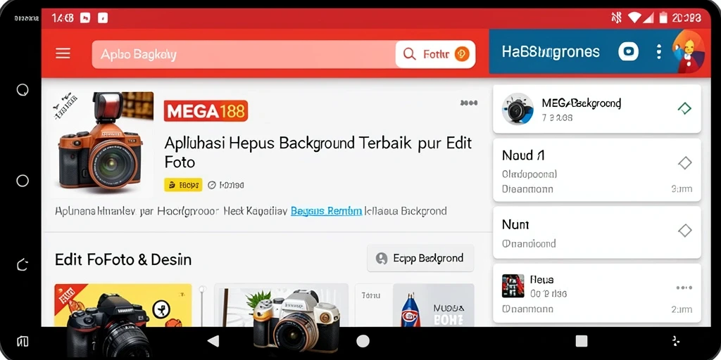 Antarmuka MEGA188 yang sederhana untuk menghapus background gambar.