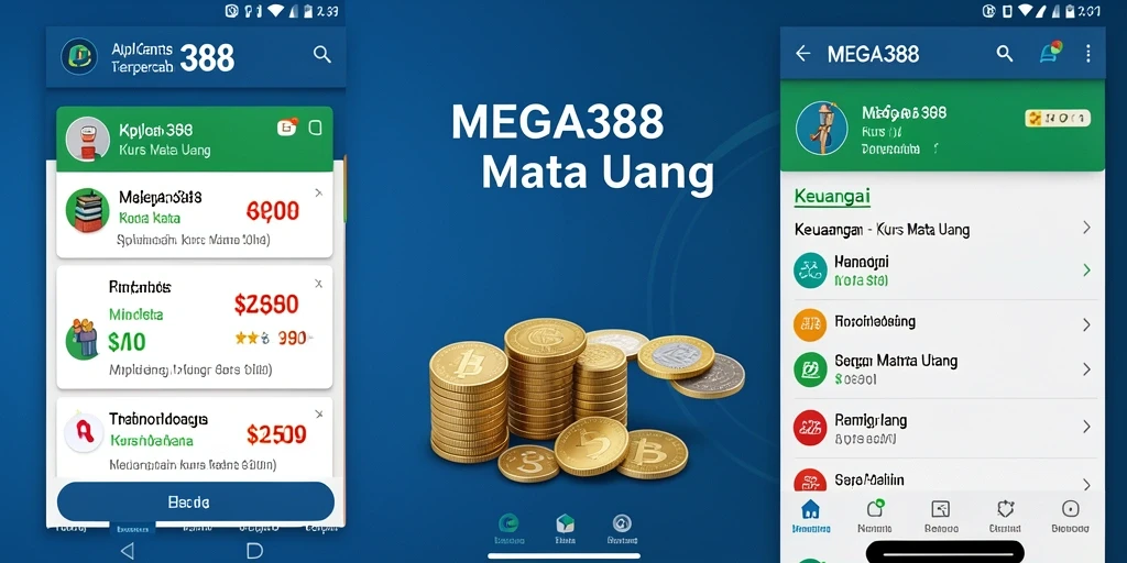 Antarmuka MEGA388 menampilkan kurs mata uang secara jelas dan informatif.