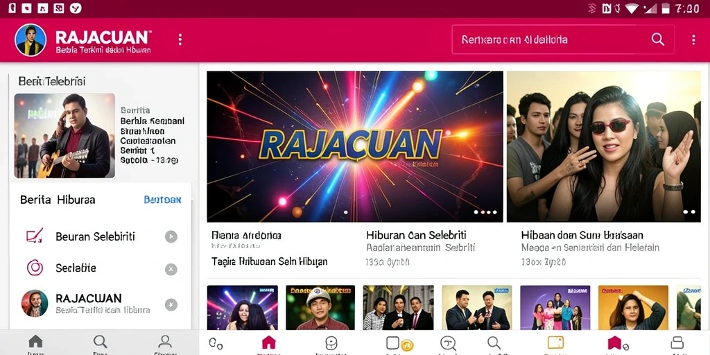 Screenshot antarmuka aplikasi RAJACUAN yang menarik dan informatif.