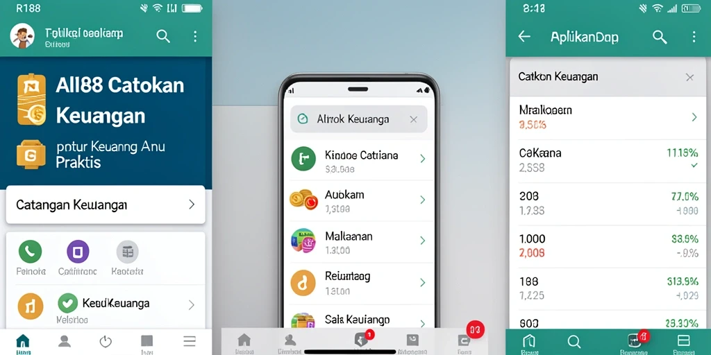 Tampilan antarmuka aplikasi Catatan Keuangan RI188 yang user-friendly.