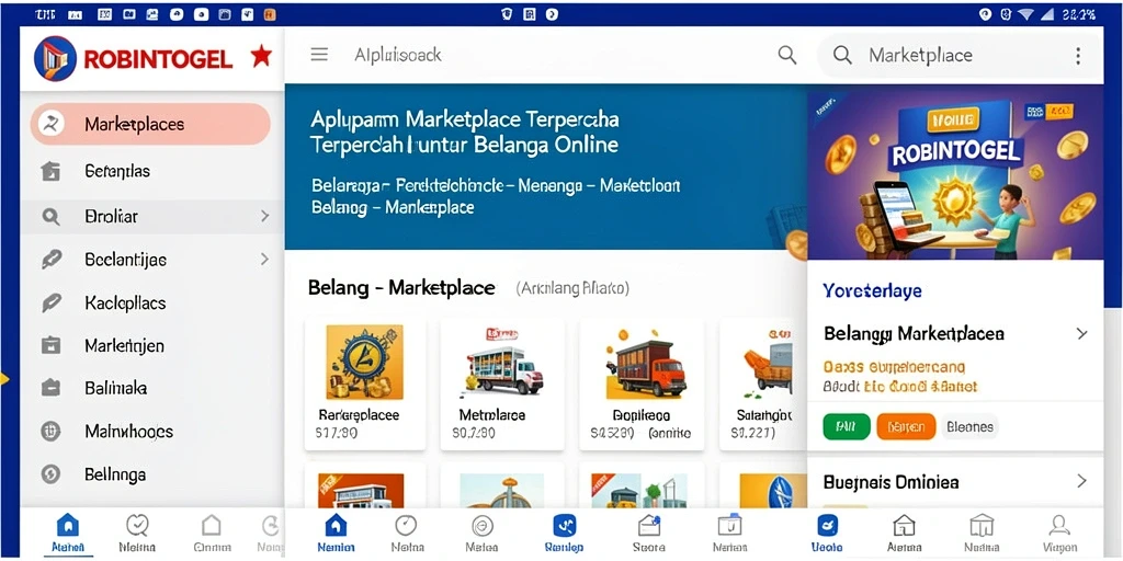 Tampilan antarmuka aplikasi ROBINTOGEL yang modern dan intuitif.